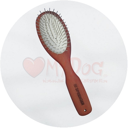 Herm Sprenger Pear Wood Grooming Brush Extra Think 1.4mm Round Tip Pin